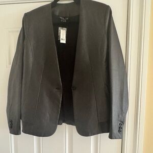 Theory brand gorgeous leatherr blazer/ jacket. New with tags